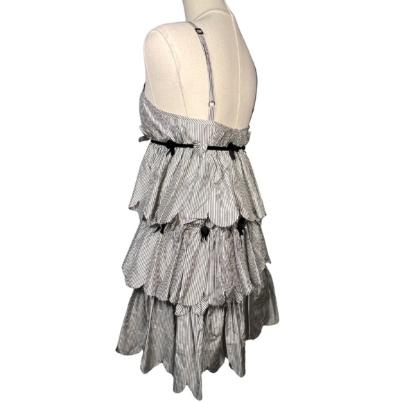 Marc By Marc Jacobs Womens Silk Striped Print Tiered Dress (2) - Picture 7 of 11